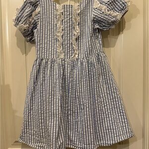 Janie and Jack Navy and White Striped Dress